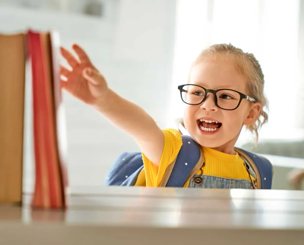 young girl at a denham springs based preschool