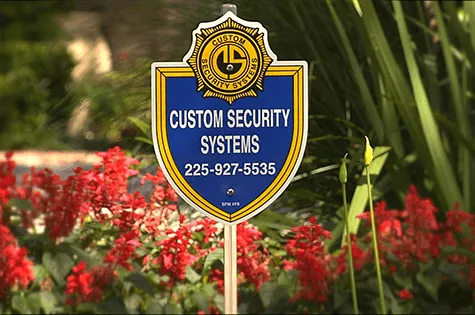 custom security yard sign local monitoring