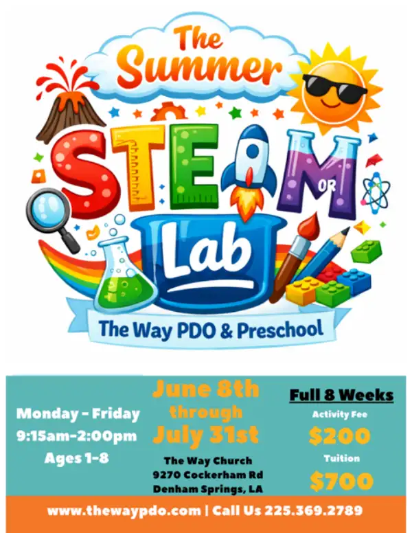 summer steam lab the way pdo preschool denham springs