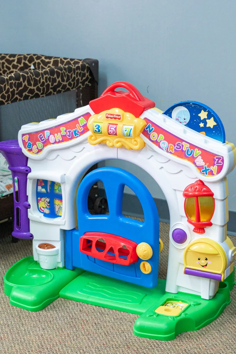 Activity house toy in the infant room