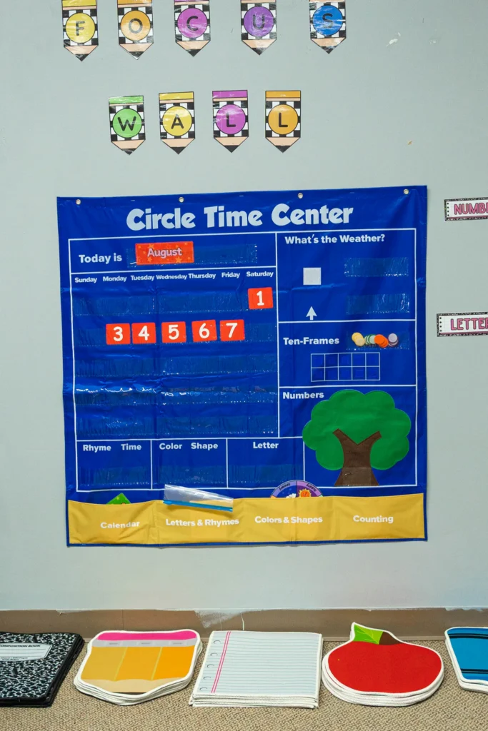 Circle time center in the Pre-K4 classroom