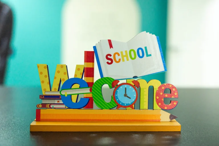 Welcome to school sign at The Way PDO front desk